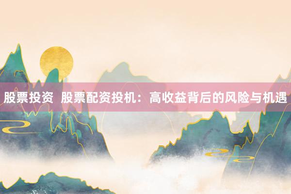 股票投资  股票配资投机：高收益背后的风险与机遇