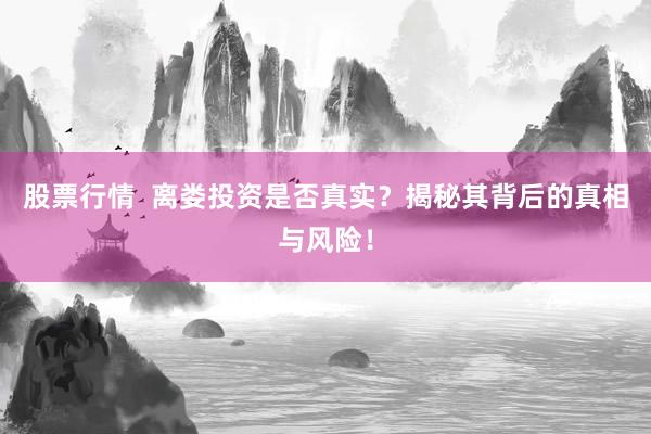 股票行情  离娄投资是否真实？揭秘其背后的真相与风险！