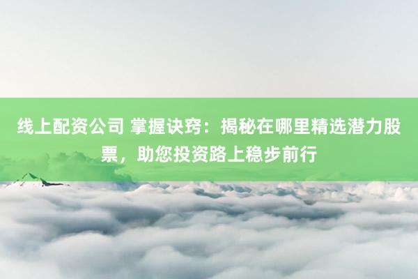 线上配资公司 掌握诀窍：揭秘在哪里精选潜力股票，助您投资路上稳步前行