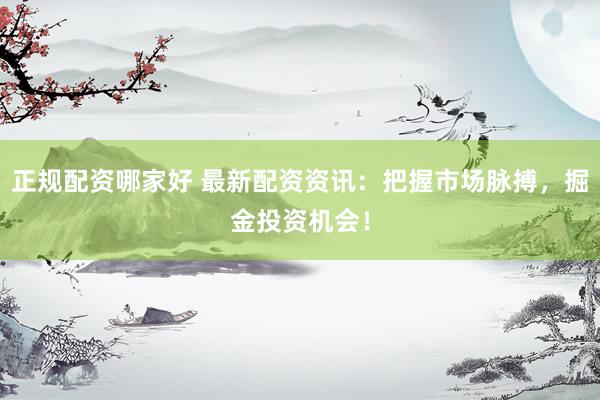 正规配资哪家好 最新配资资讯：把握市场脉搏，掘金投资机会！