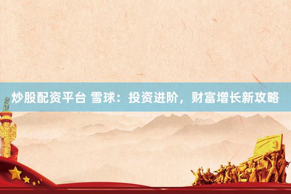 炒股配资平台 雪球：投资进阶，财富增长新攻略