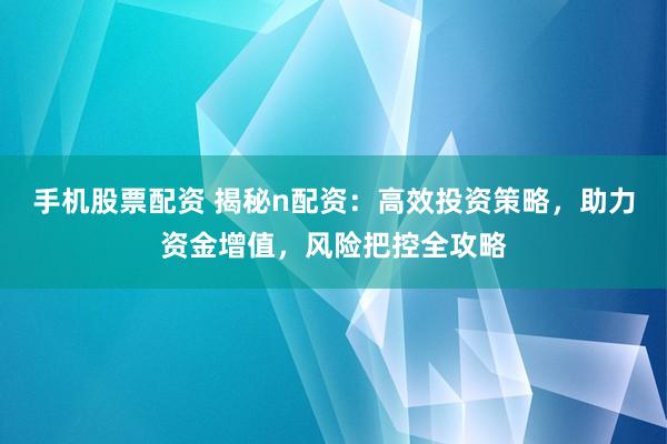 手机股票配资 揭秘n配资：高效投资策略，助力资金增值，风险把控全攻略