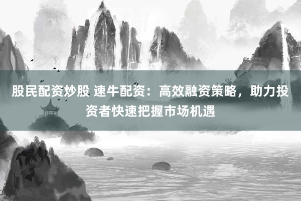 股民配资炒股 速牛配资：高效融资策略，助力投资者快速把握市场机遇