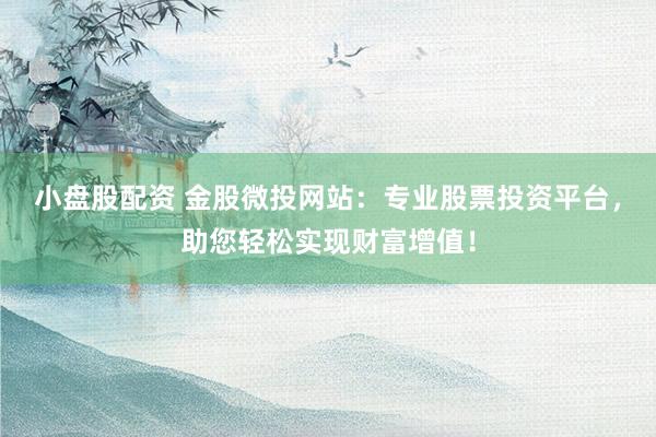 小盘股配资 金股微投网站：专业股票投资平台，助您轻松实现财富增值！