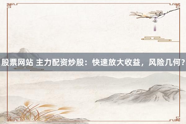 股票网站 主力配资炒股：快速放大收益，风险几何？