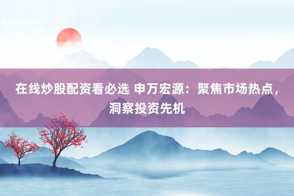 在线炒股配资看必选 申万宏源：聚焦市场热点，洞察投资先机