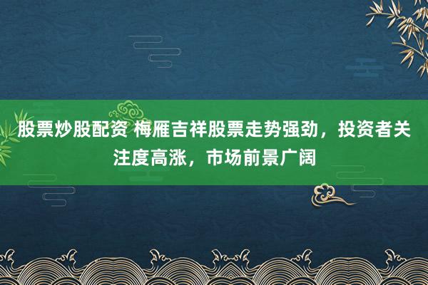 股票炒股配资 梅雁吉祥股票走势强劲，投资者关注度高涨，市场前景广阔