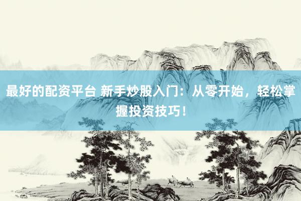 最好的配资平台 新手炒股入门:从零开始,轻松掌握投资技巧!