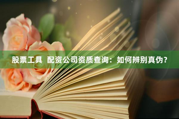股票工具  配资公司资质查询：如何辨别真伪？