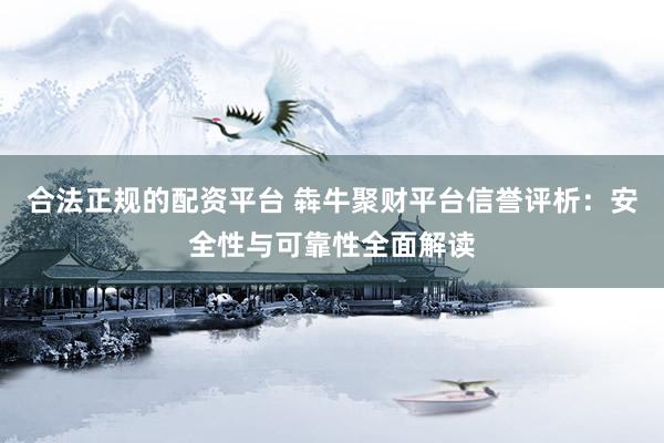 合法正规的配资平台 犇牛聚财平台信誉评析：安全性与可靠性全面解读